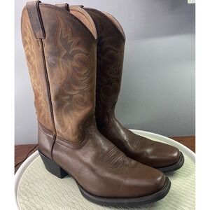 Justin Mens Western Leather Cowboy Riding Motorcycle Boots Sz. 13
